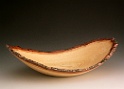 Oblong Barky Bowl  Natural Edge Bowl, Ash with Bark,  9.5" x 6" x 2.5", 07/2009